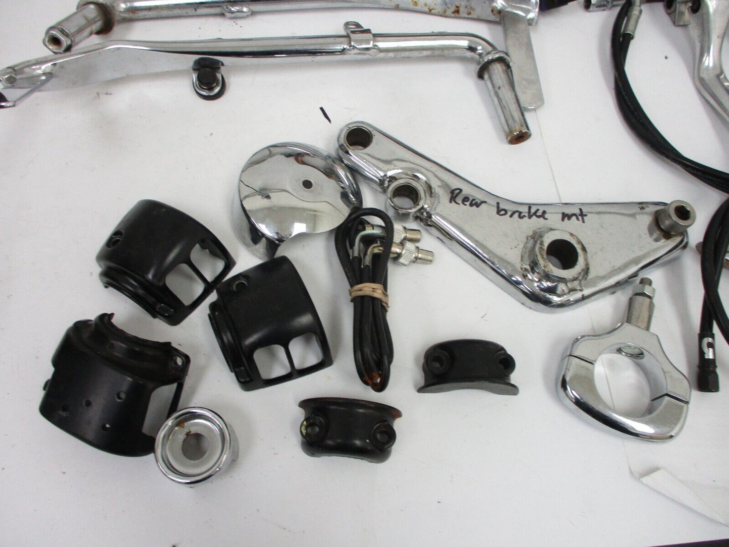 Huge Misc. Parts Lot Harley Kick Stand Clamp clutch hose mount etc. 15.4lb