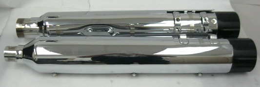 Harley-Davidson OEM 2017 CVO Chrome Mufflers 64900256/7 & End Caps 65100059