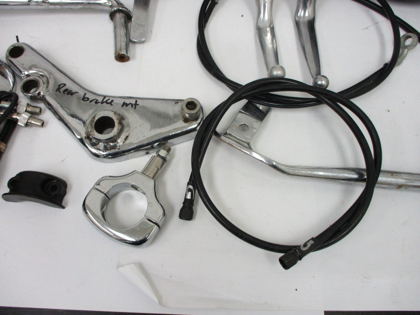 Huge Misc. Parts Lot Harley Kick Stand Clamp clutch hose mount etc. 15.4lb