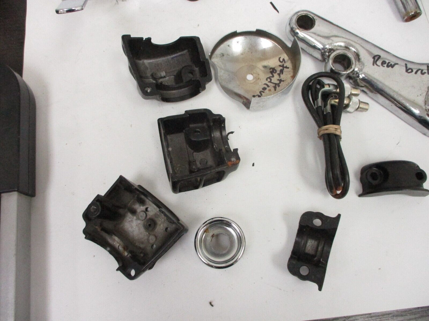 Huge Misc. Parts Lot Harley Kick Stand Clamp clutch hose mount etc. 15.4lb