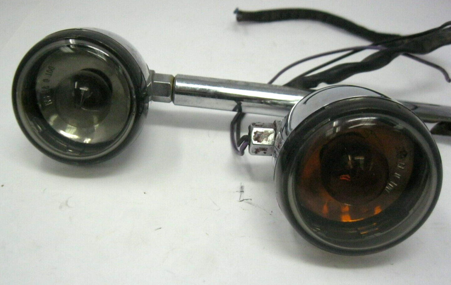 Unbranded Bullet Signal Lights on 10" Bar with Broken Threads on one end