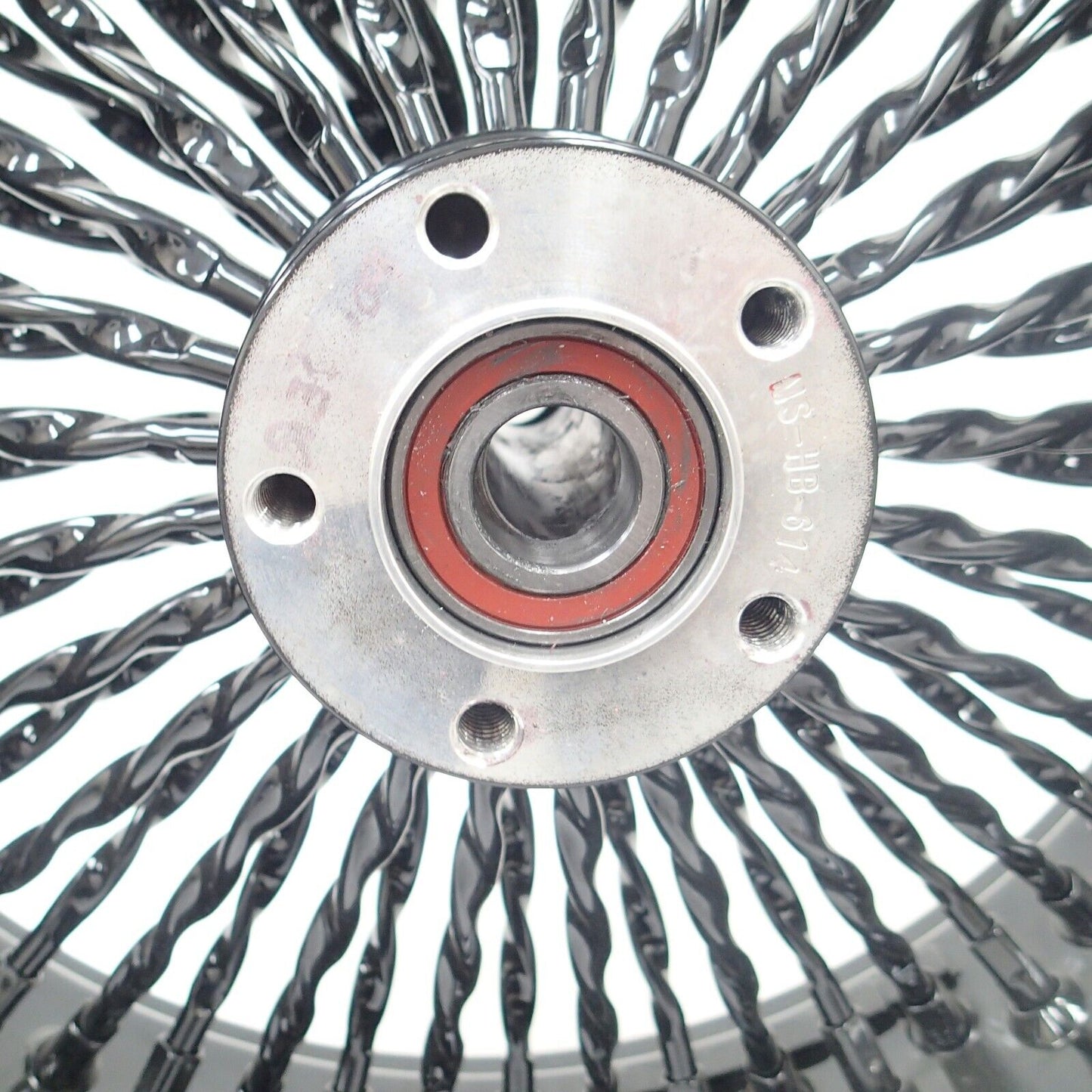 DNA 18" 18X5.5 CALI FAT SPOKE WHEEL 52 STAINLESS  HARLEY SOFTAIL DYNA REAR RIM