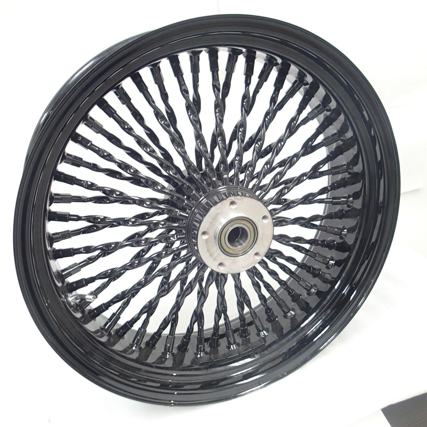 DNA 18" 18X5.5 CALI FAT SPOKE WHEEL 52 STAINLESS  HARLEY SOFTAIL DYNA REAR RIM