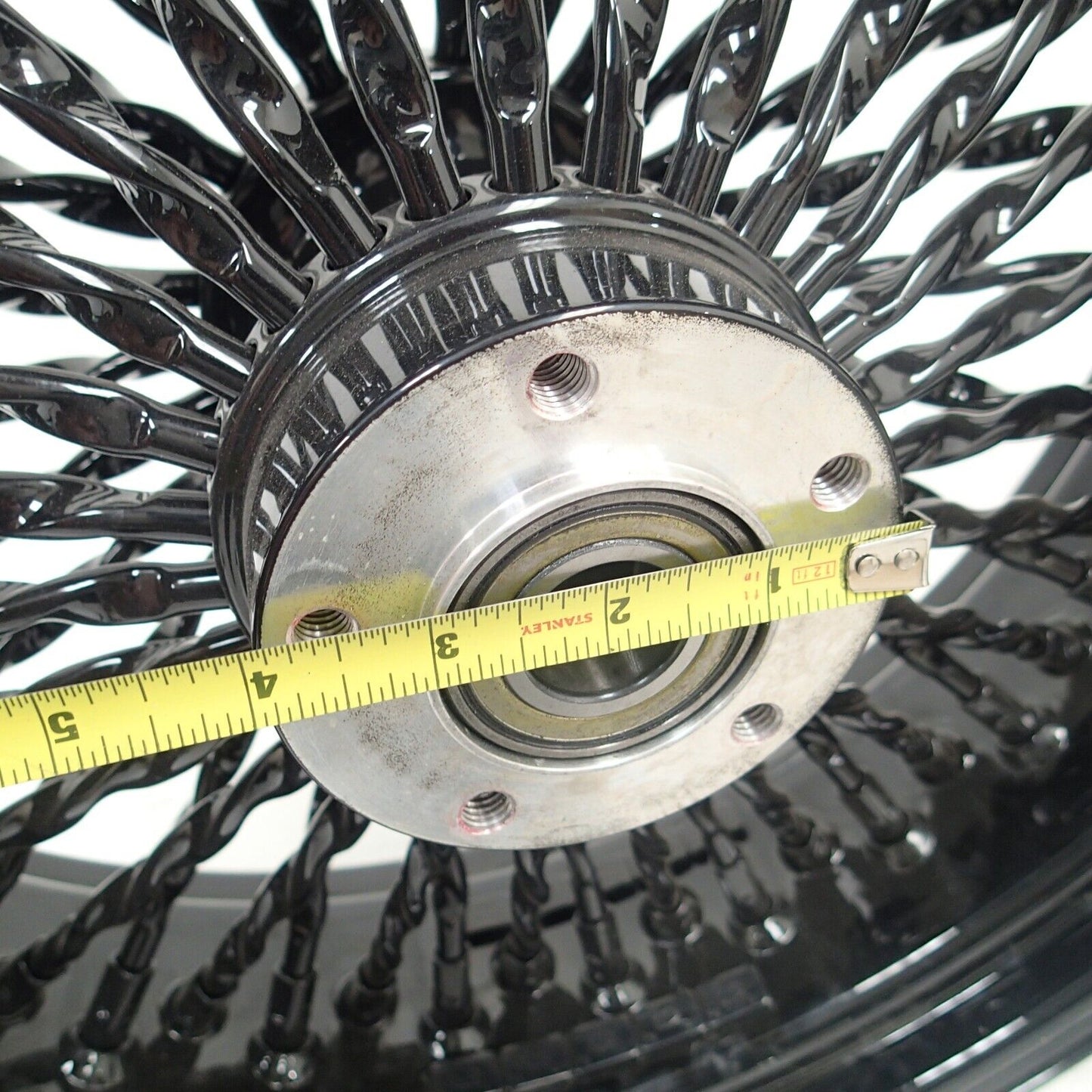 DNA 18" 18X5.5 CALI FAT SPOKE WHEEL 52 STAINLESS  HARLEY SOFTAIL DYNA REAR RIM