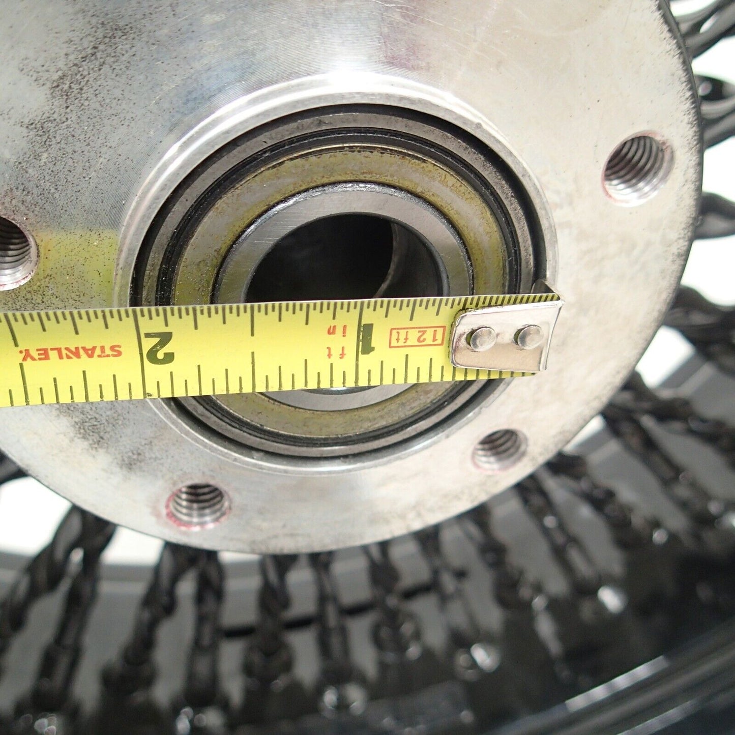 DNA 18" 18X5.5 CALI FAT SPOKE WHEEL 52 STAINLESS  HARLEY SOFTAIL DYNA REAR RIM