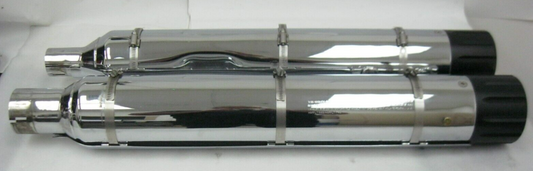 Harley-Davidson OEM 2017 CVO Chrome Mufflers 64900256/7 & End Caps 65100059