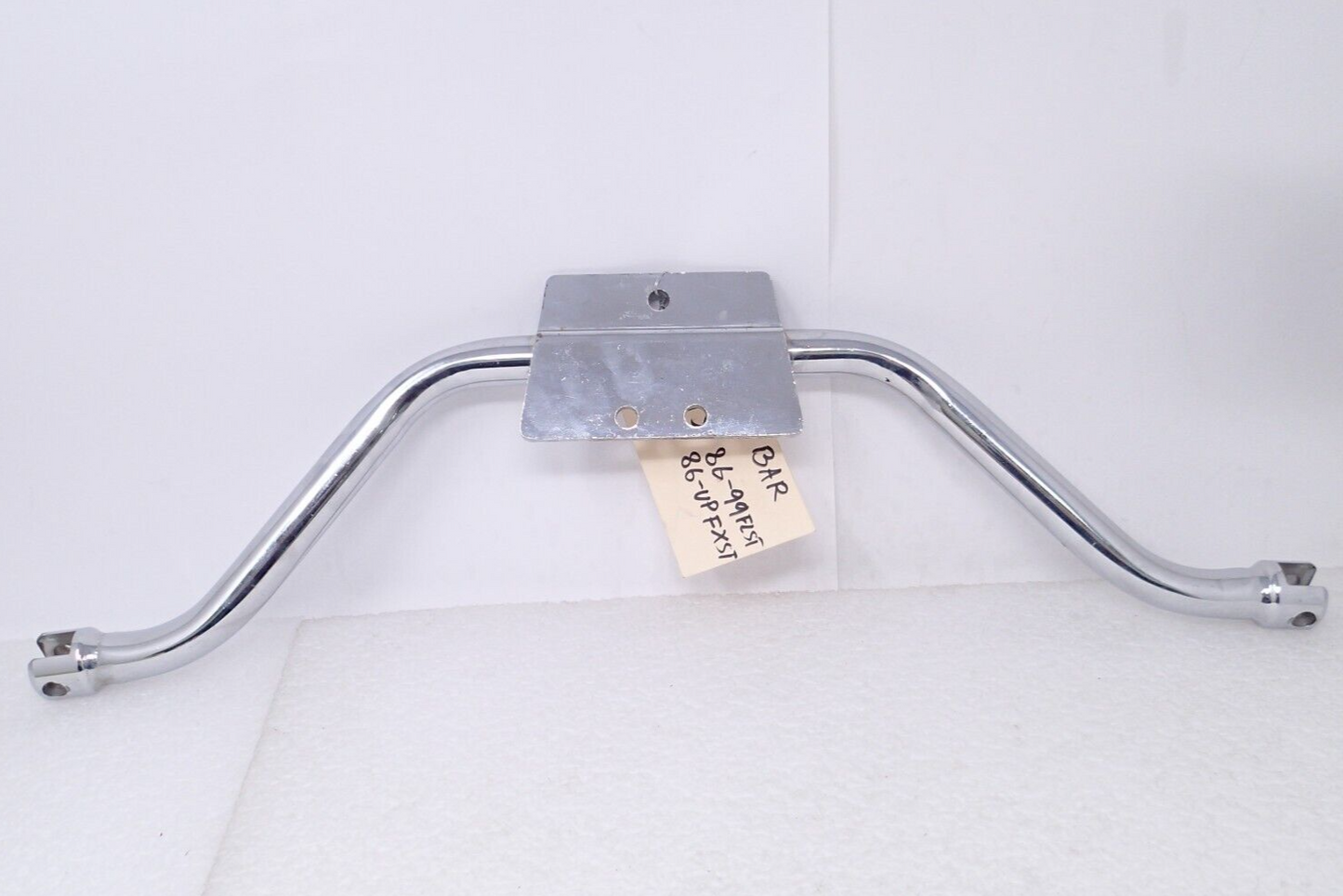 Harley softail chrome highway footpeg mustache mount footpeg bracket FLST FXST