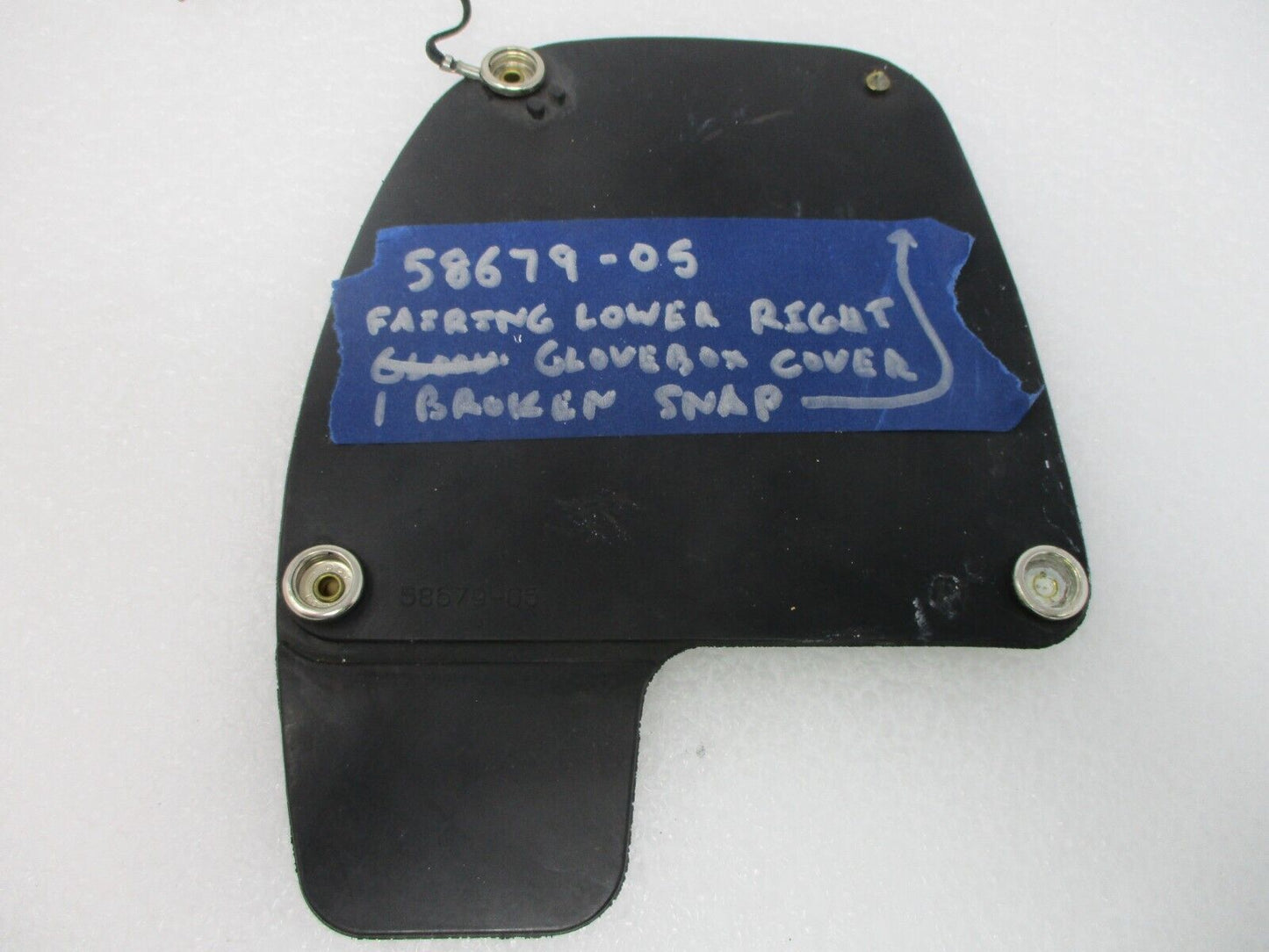 USED Harley Davidson Right Lower Fairing Glove Box Door 58679-05 (broken snap)