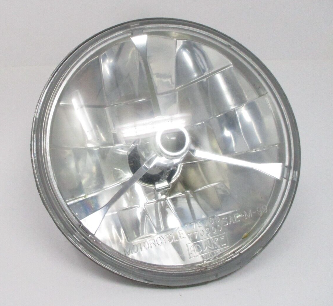 Adjure T70100 7"  Clear Lens Diamond Cut Ice Motorcycle Headlight NO Bulb
