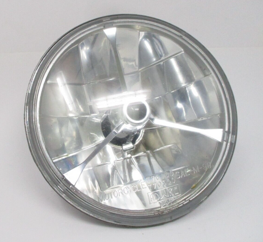 Adjure T70100 7"  Clear Lens Diamond Cut Ice Motorcycle Headlight NO Bulb