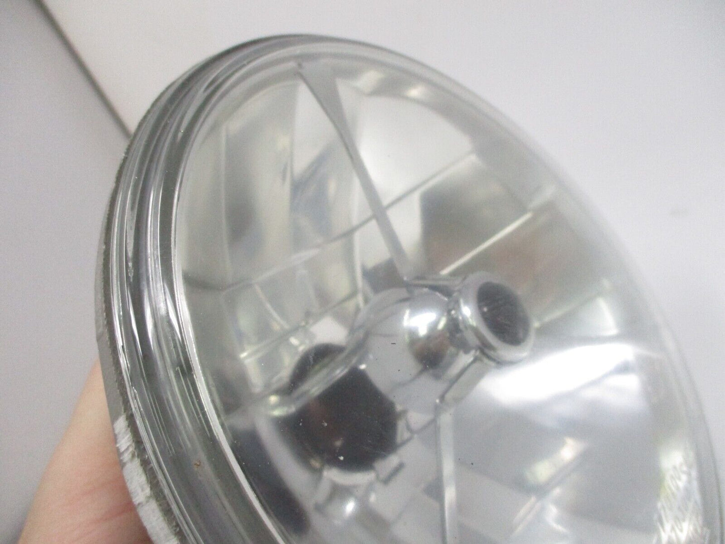 Adjure T70100 7"  Clear Lens Diamond Cut Ice Motorcycle Headlight NO Bulb
