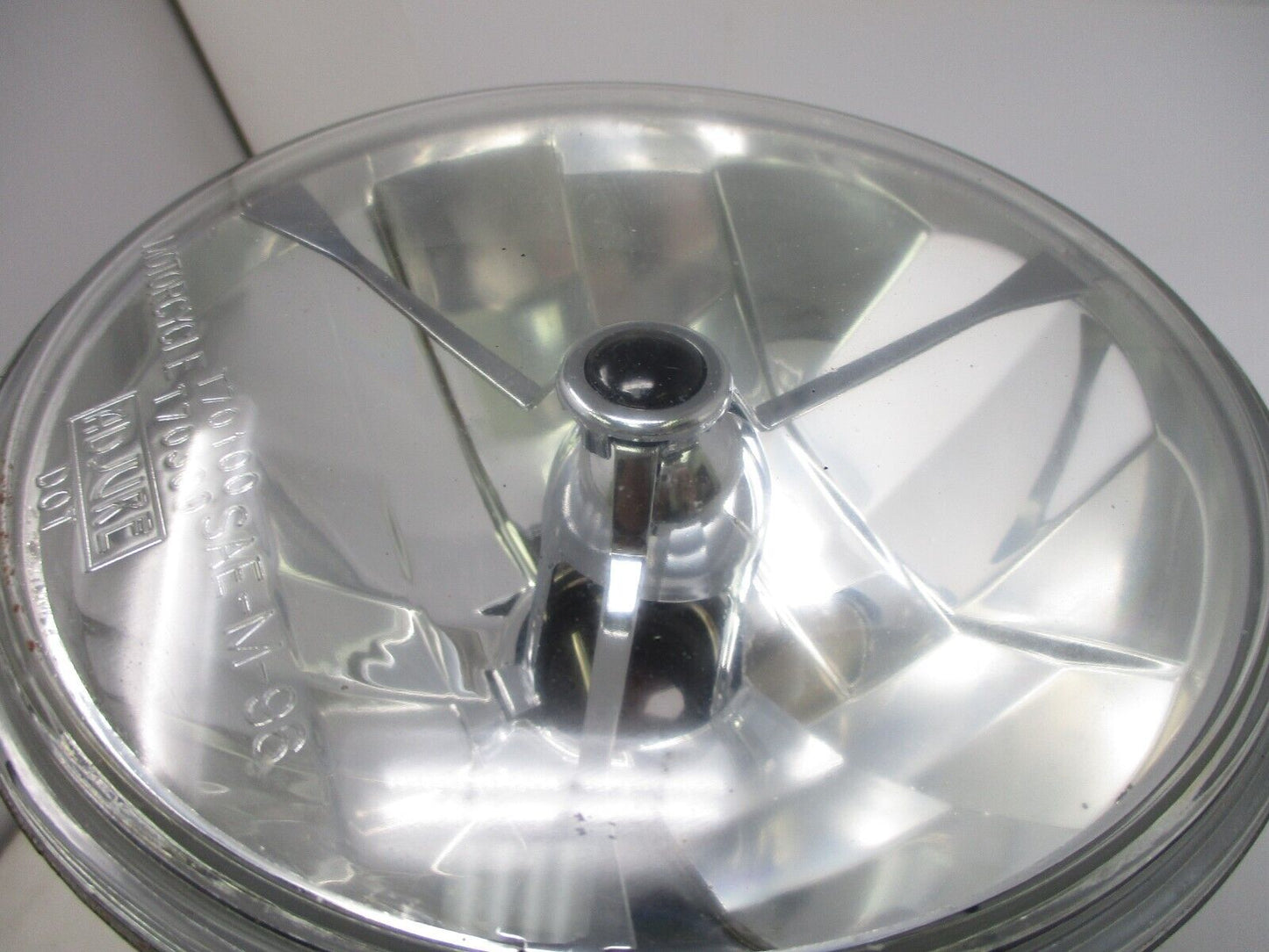 Adjure T70100 7"  Clear Lens Diamond Cut Ice Motorcycle Headlight NO Bulb