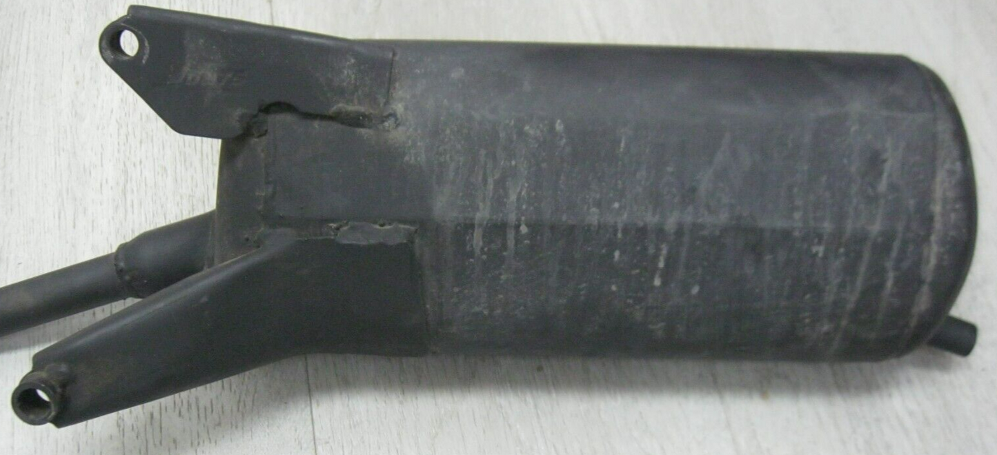 Unbranded Scooter Exhaust Pipe & Muffler - "OUTS" on Bracket. Possibly for GY6