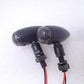 Pair Universal Black Amber LED Mini Motorcycle Turn Signal Lights V.Twin 33-1334