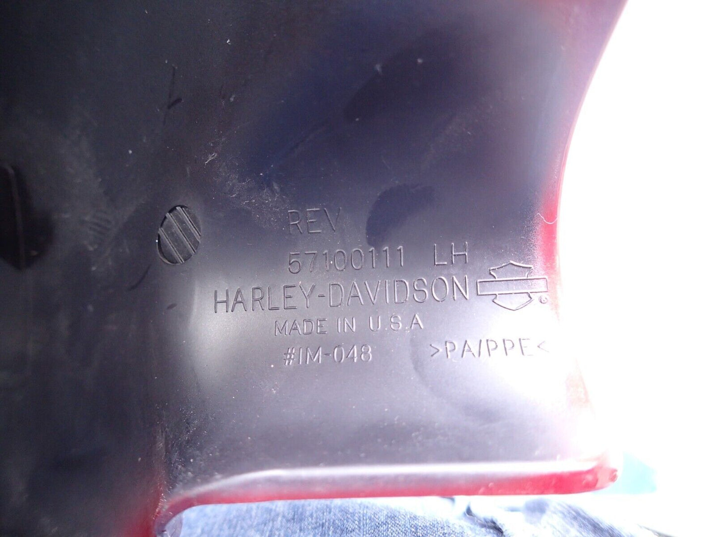 HARLEY DAVIDSON TOURING ROAD GLIDE RED LOWER FRONT FAIRING CAP  57100111 LEFT