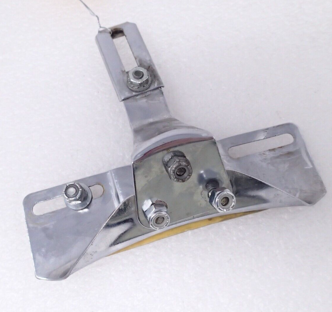 CHROME LICENSE PLATE BRACKET CHROME FITS MOST HARLEY XL/BT, OEM 59626-84