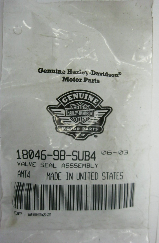 Harley-Davidson OEM Valve Stem Seals (Pack of 4) 18046-98