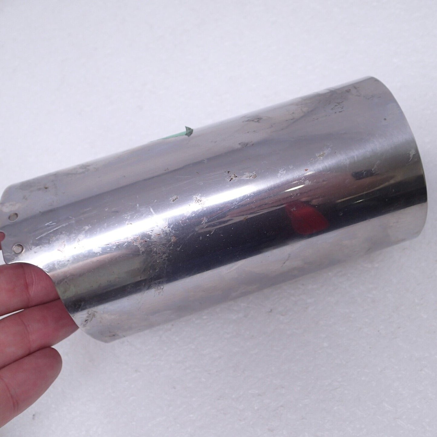 Chrome Fork Tube Slider Cover LEFT Cowbell Harley Touring OE 45600003 dent