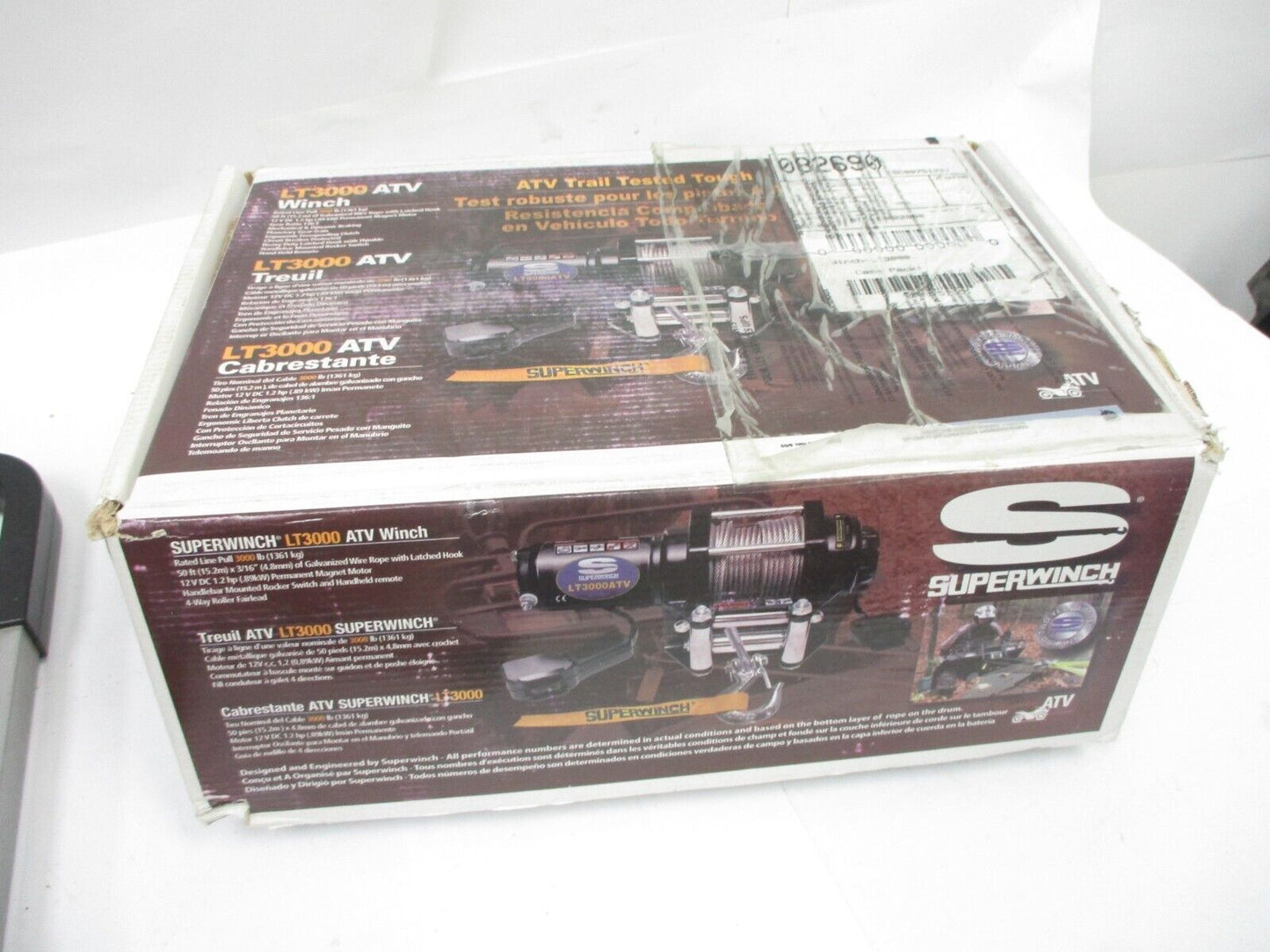 Superwinch 1130220 LT3000 ATV Series 3/16"x50' 12 Volt Winch w/ 3000 lb Capacity