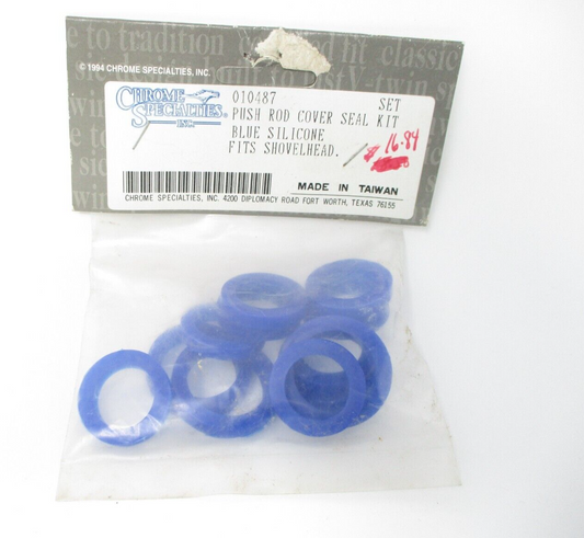 PACK of 12 CS Blue Silicone Pushrod Seals Replace Harley 010487 Shovelhead