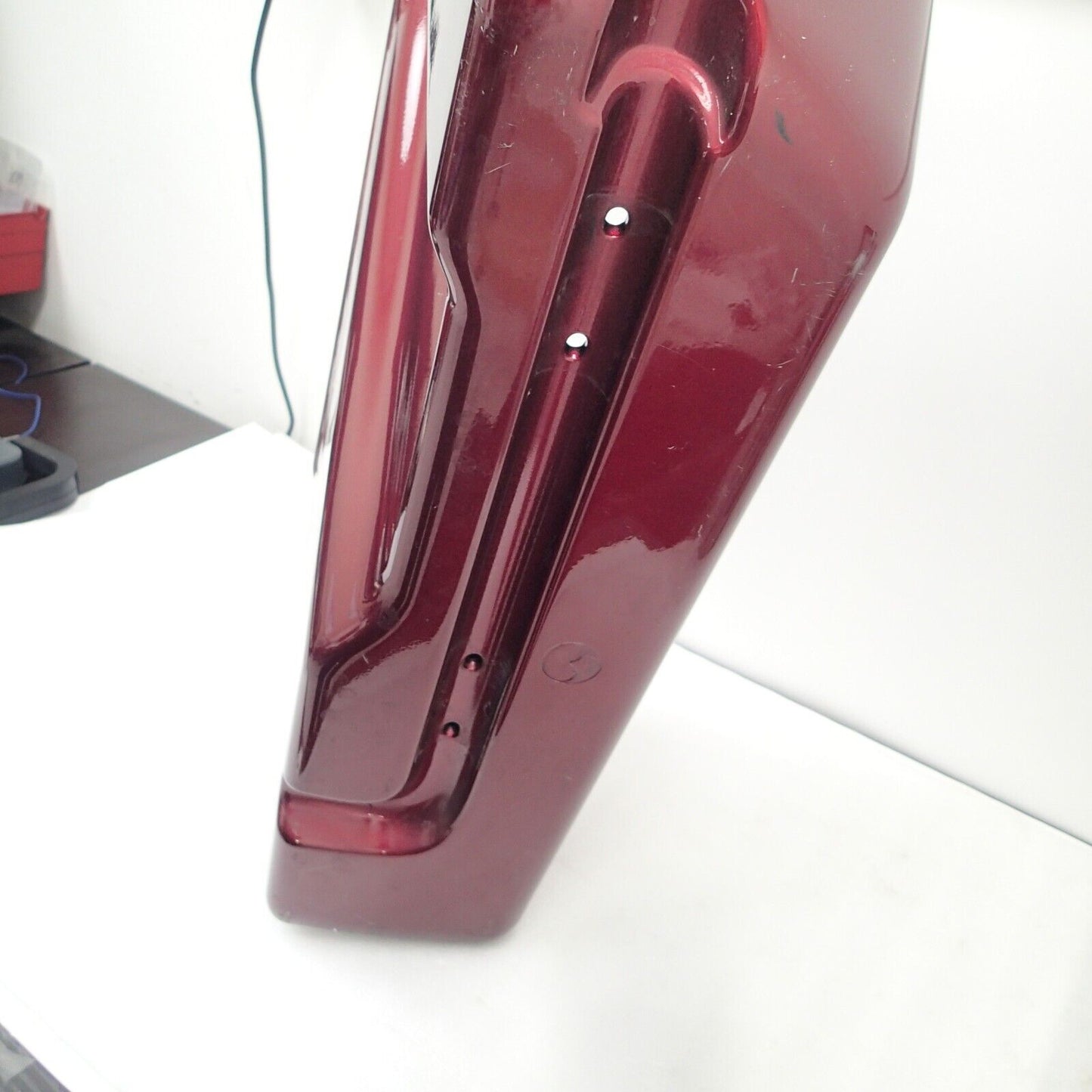 Harley Saddlebag Bottom Velocity Red Sunglo FLTRXS Stripe 90201066EAM (LEFT)