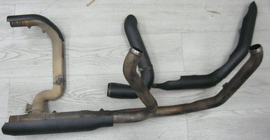 Harley-Davidson OEM 17-22 M8 Exhaust Header c/w Shields & Crossover  65600176