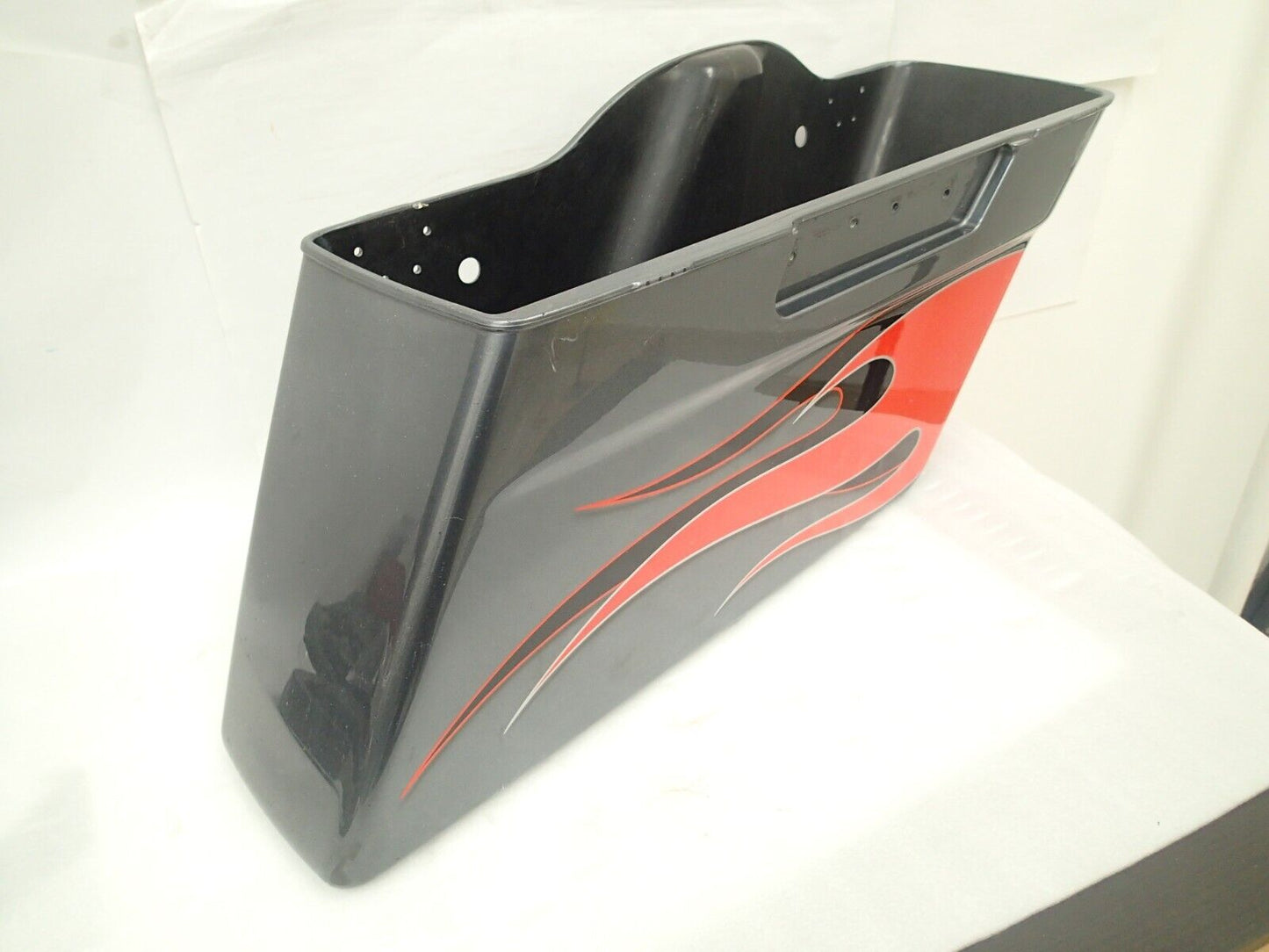 USED Genuine Harley Right Touring Saddlebag 90813-06 Orange flame gray
