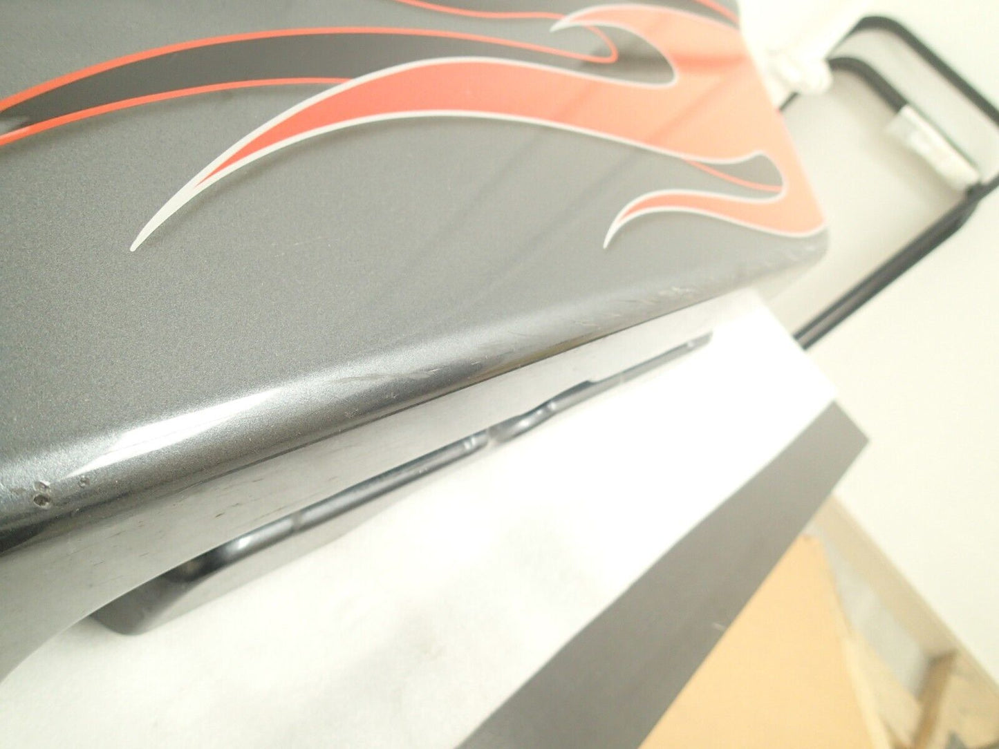 USED Genuine Harley Right Touring Saddlebag 90813-06 Orange flame gray