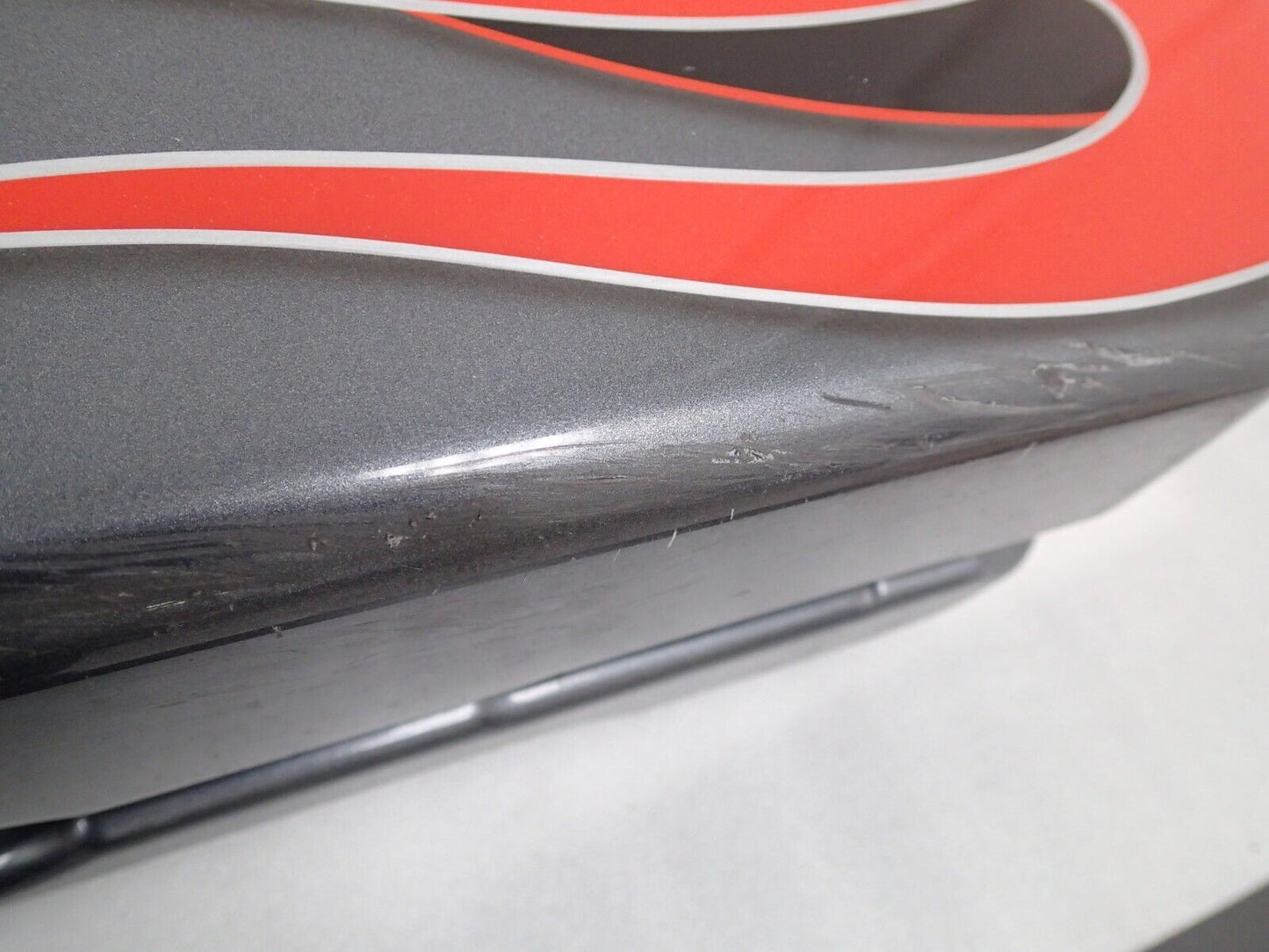 USED Genuine Harley Right Touring Saddlebag 90813-06 Orange flame gray