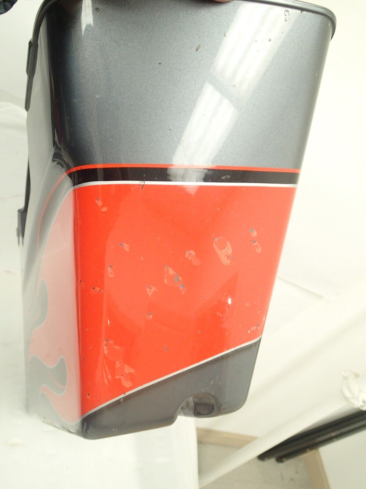 USED Genuine Harley Right Touring Saddlebag 90813-06 Orange flame gray