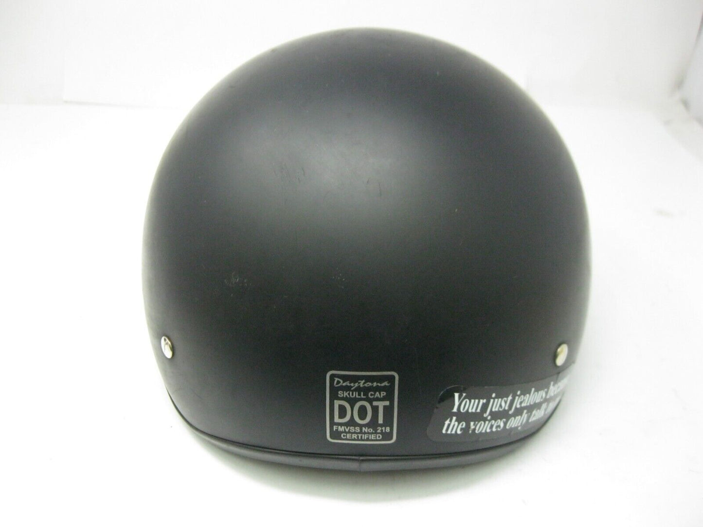 Daytona Helmets Skull Cap 1/2 Open Face DULL Black Medium DOT Motorcycle Helmet