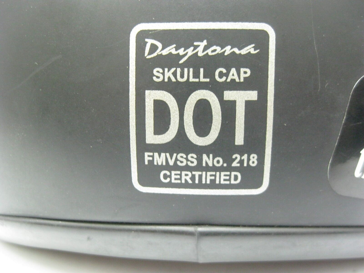 Daytona Helmets Skull Cap 1/2 Open Face DULL Black Medium DOT Motorcycle Helmet