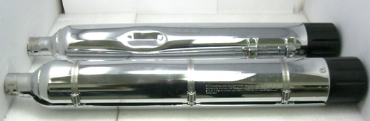 Harley-Davidson CVO 13-16 Touring Chrome Mufflers 64900198/9 & End Caps 65100059