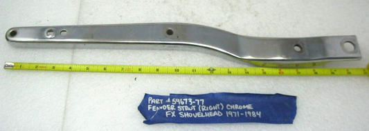 Harley-Davidson OEM 71-84 RIGHT Rear 6-HOLE Fender Support 59673-77
