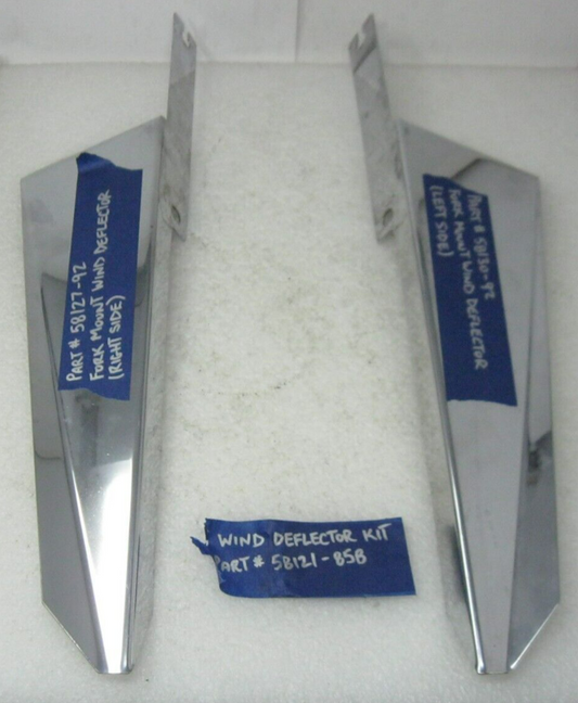 Fork Mounted Wind Deflectors (PAIR) for Harley Believed to be From Kit 58121-85B