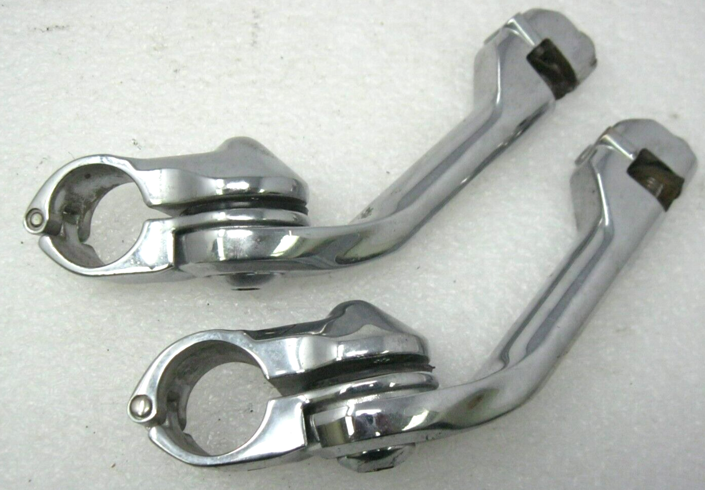 Unbranded Long  Angled Adjustable Highway Peg Mounts with 1.25" Clamps (Damaged)