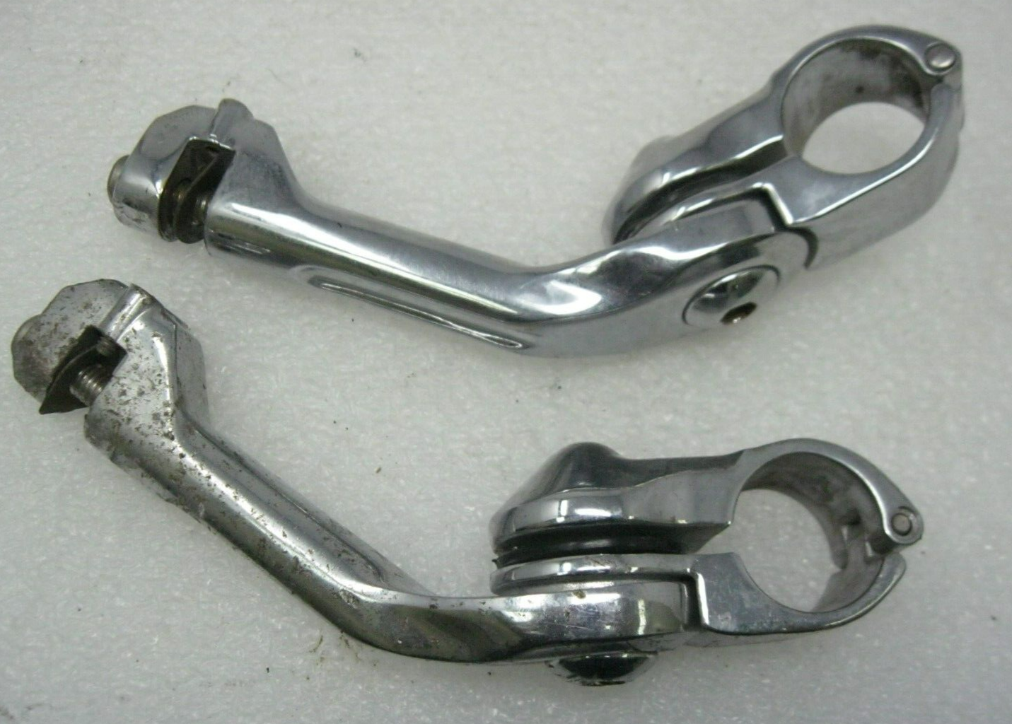 Unbranded Long  Angled Adjustable Highway Peg Mounts with 1.25" Clamps (Damaged)