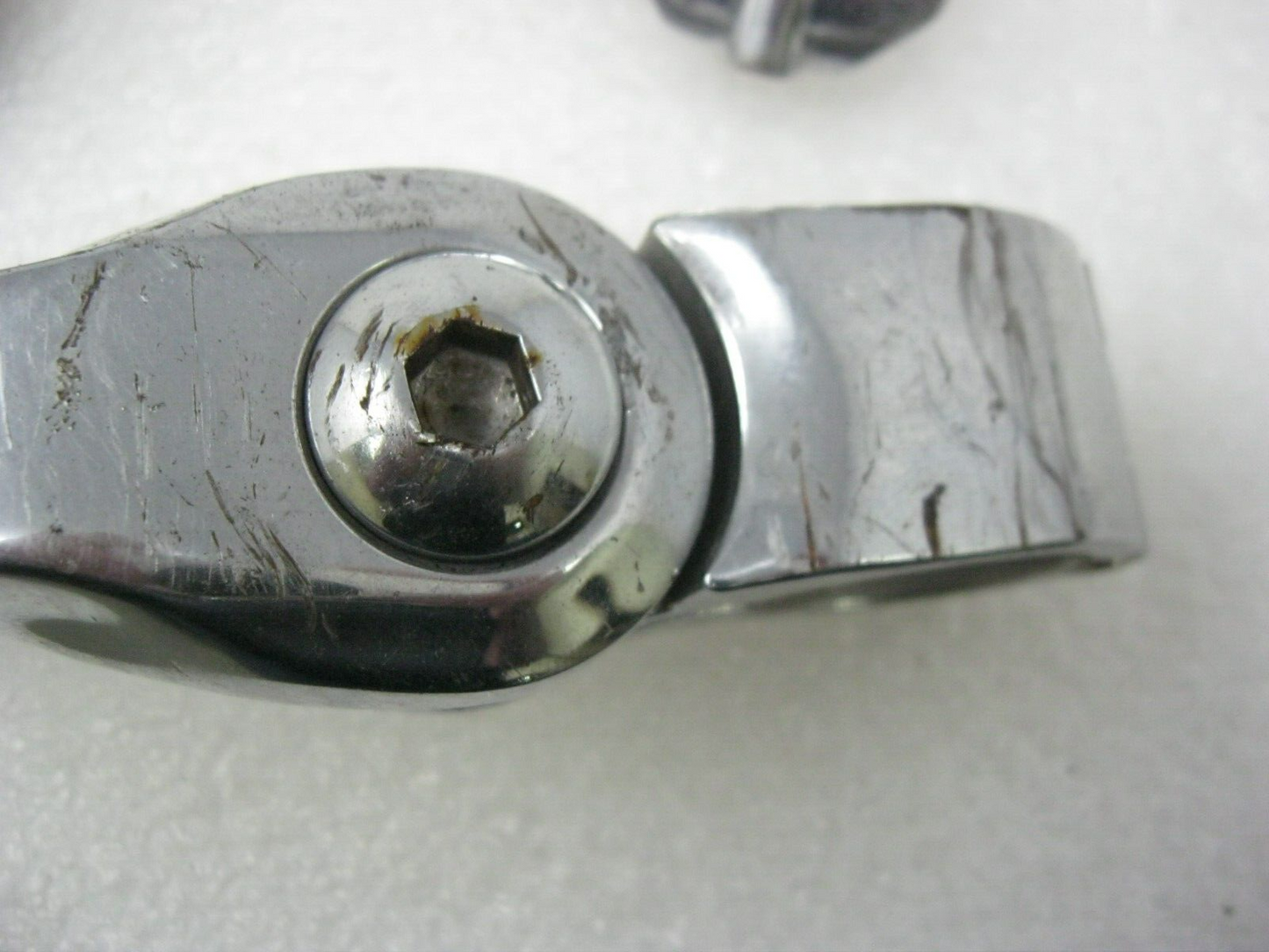 Unbranded Long  Angled Adjustable Highway Peg Mounts with 1.25" Clamps (Damaged)