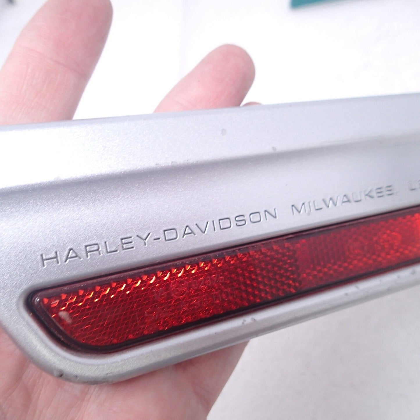 Harley Davidson OEM Touring Saddlebag LH Silver Latch Plate 90603-93A
