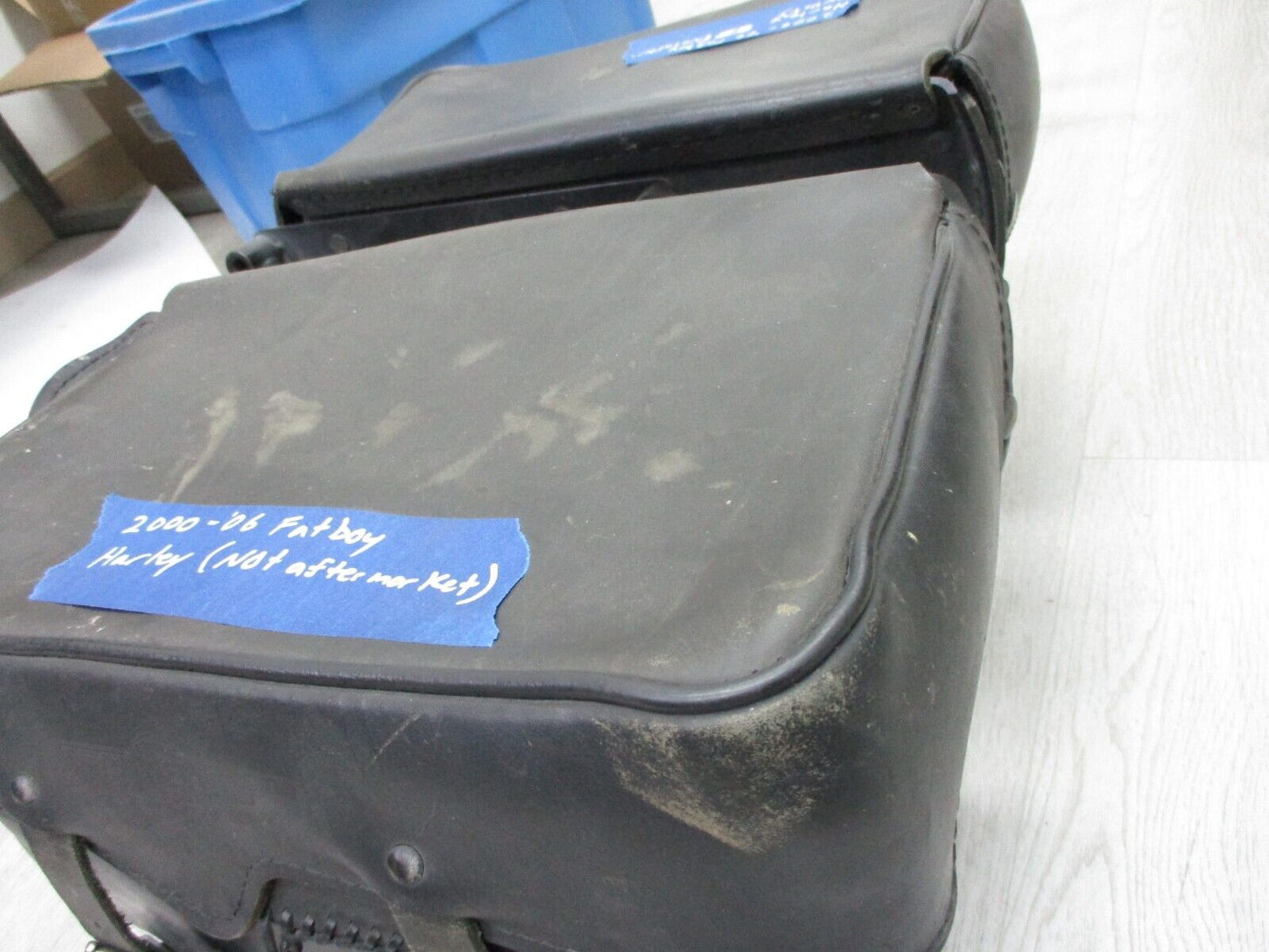 HARLEY DAVIDSON OEM - 84-17 Fatboy Leather Panniers Saddlebags 91539-00 91538-00