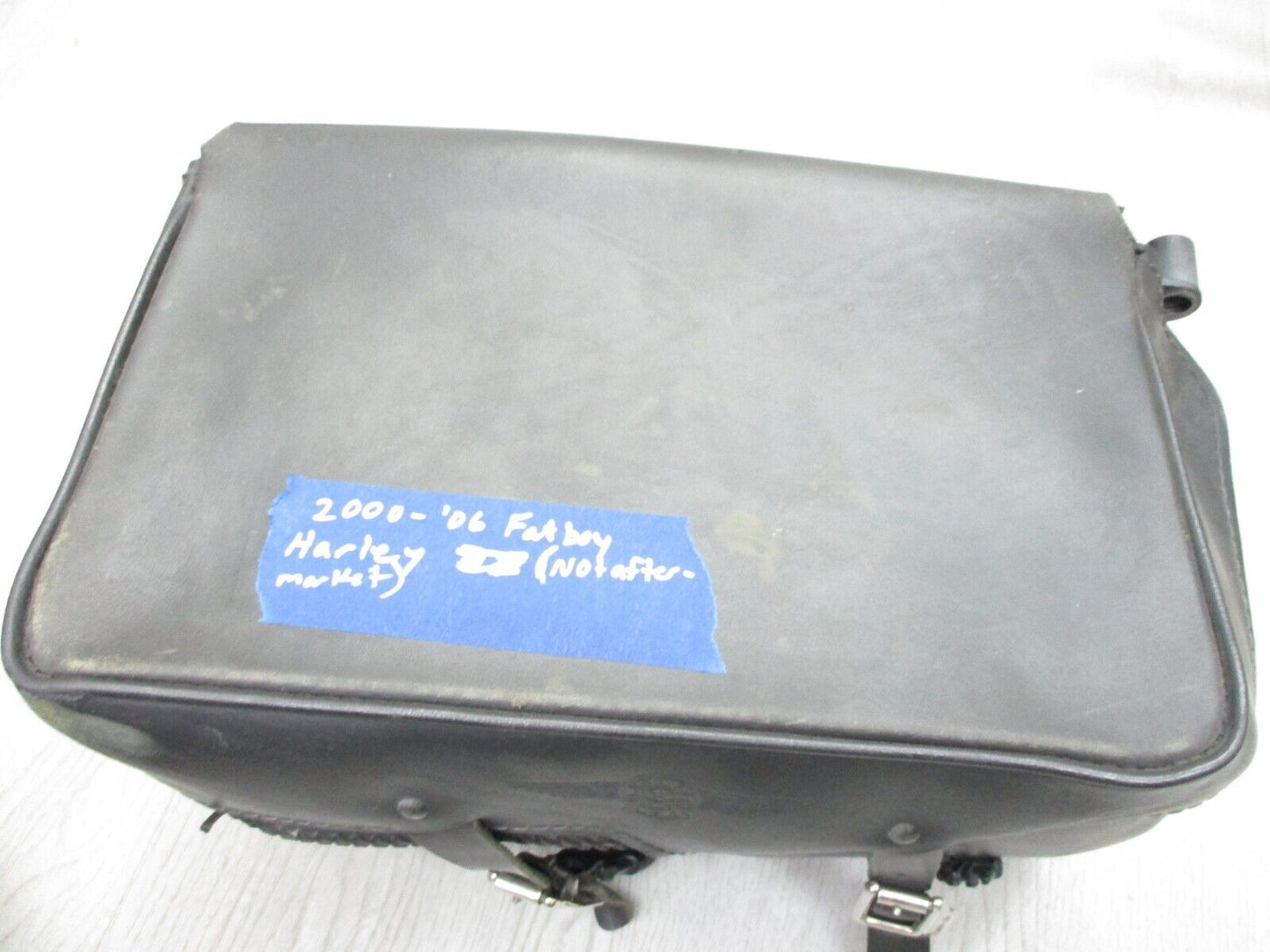 HARLEY DAVIDSON OEM - 84-17 Fatboy Leather Panniers Saddlebags 91539-00 91538-00