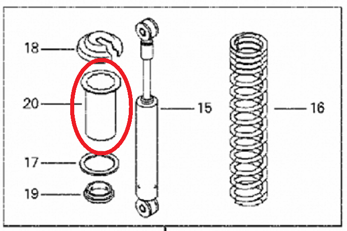 Can-Am OEM 99-08 ATV & 93-95 Ski-Doo Shock Protector 503139800
