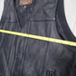 Mens Leather Vest With Concealed Pockets Side Laces Solid Back First Classics
