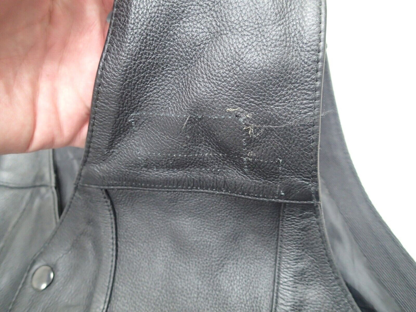 Mens Leather Vest With Concealed Pockets Side Laces Solid Back First Classics