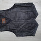 Mens Leather Vest With Concealed Pockets Side Laces Solid Back First Classics