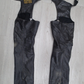 VTG Motorcycle Riding Pants Leather Men's Black Leather Chaps Biker Riding