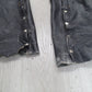 VTG Motorcycle Riding Pants Leather Men's Black Leather Chaps Biker Riding