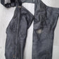 VTG Motorcycle Riding Pants Leather Men's Black Leather Chaps Biker Riding