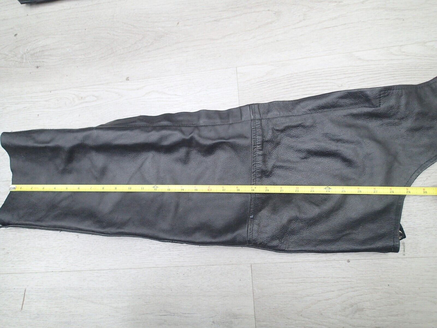 VTG Leather Men's Black Leather Chaps Biker Riding Motorcycle Riding Pants