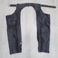 VTG Leather Men's Black Leather Chaps Biker Riding Motorcycle Riding Pants